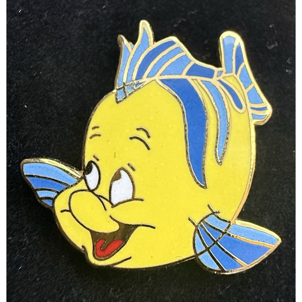Y2K Disney The Little Mermaid Flounder Collectible Trading Pin Vintage 2000
